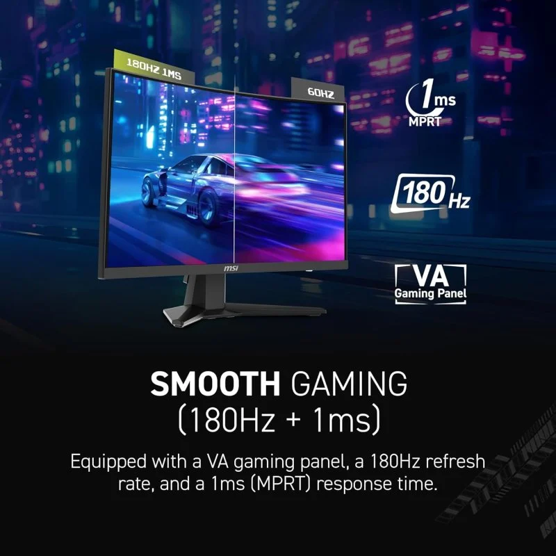 Thumbnail 3 de MSI MAG 244C Monitor Curvo 23.6" VA 180Hz FreeSync