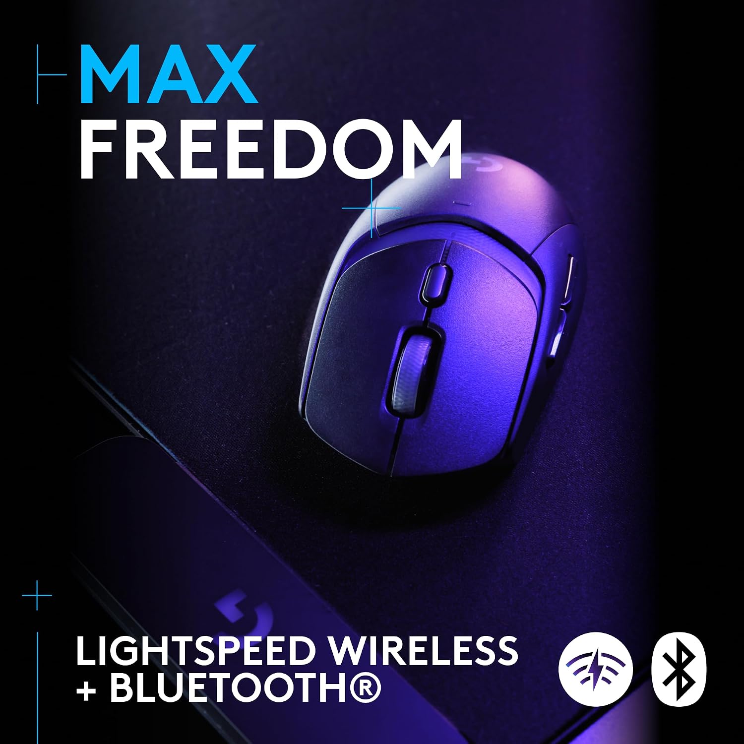Detalle de Logitech G G309 LIGHTSPEED Wireless Gaming Mouse (LIGHTFORCE Hybrid Switches, HERO 25K) - Black