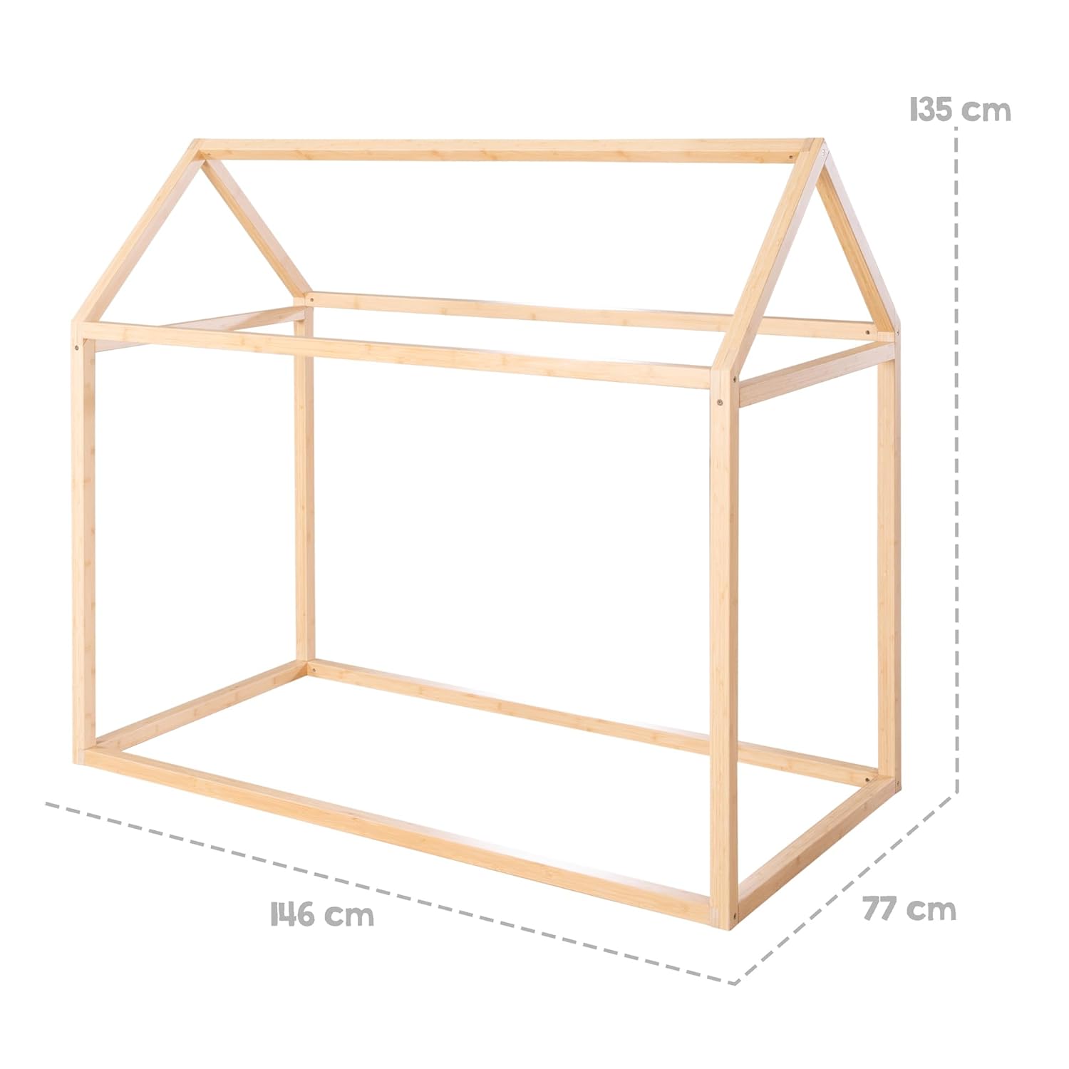 Thumbnail 1 de roba Hausbett Montessori 70 x 140 cm – Kinderbett aus FSC-Bambus, Montessori-Prinzip