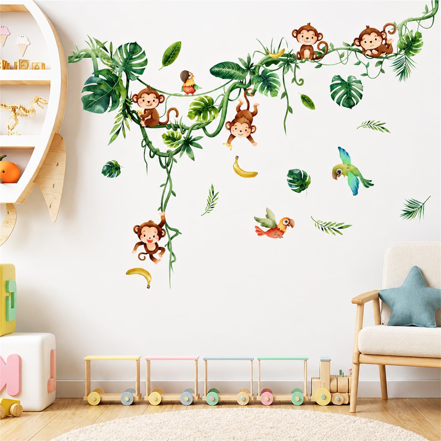 Thumbnail 5 de Animal Wall Stickers Safari Jungle