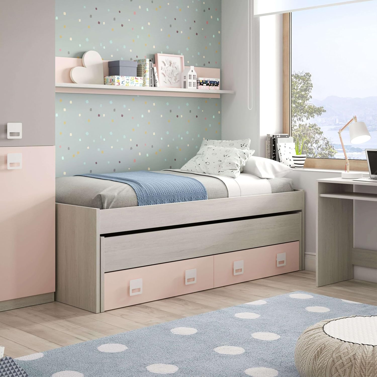 Thumbnail 5 de Habitdesign Cama Doble Juvenil Nube 199x96x69 cm