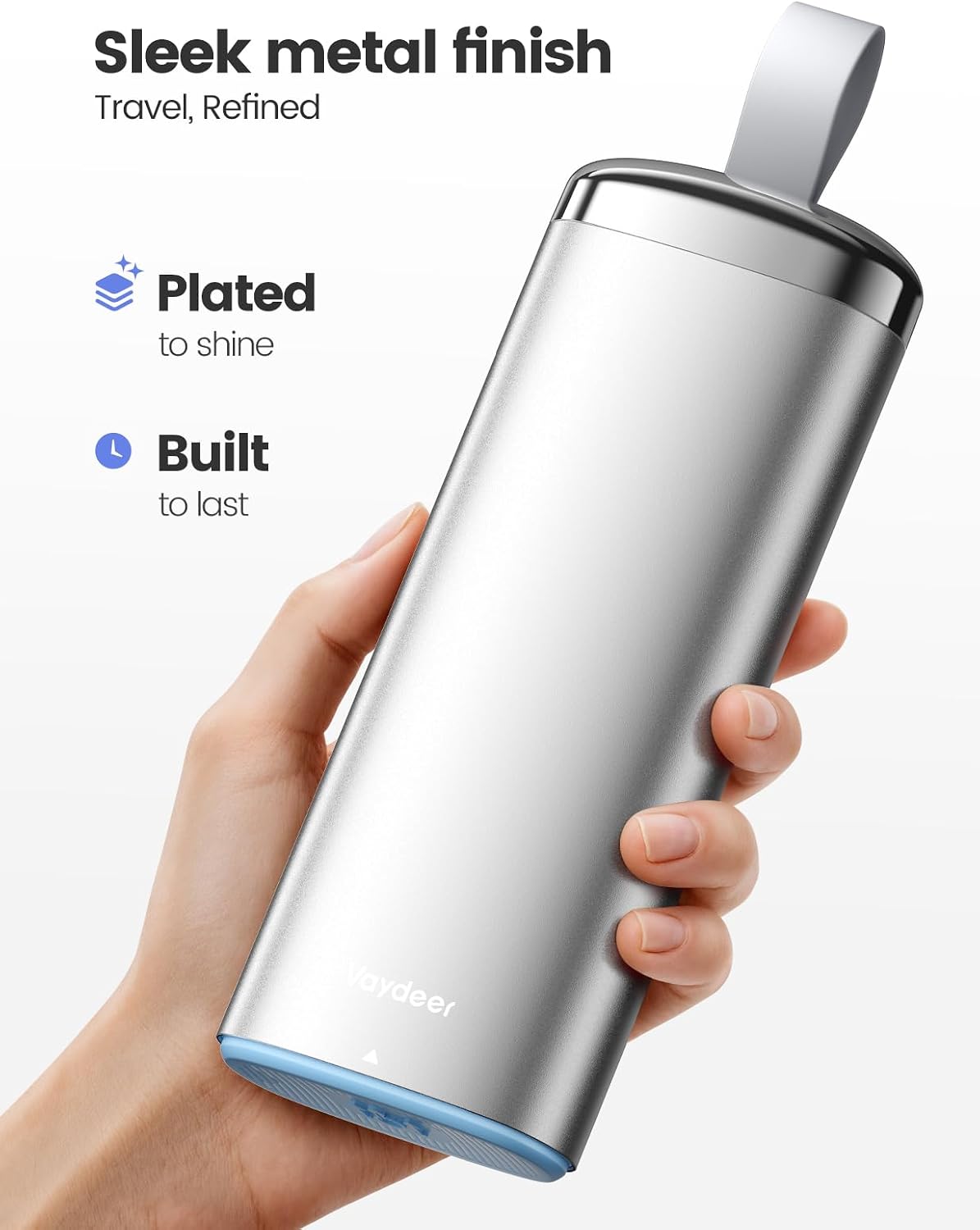 Detalle 2 de Vaydeer 7-Day AM/PM Metal Pill Organizer with Desiccant and Carry Handle