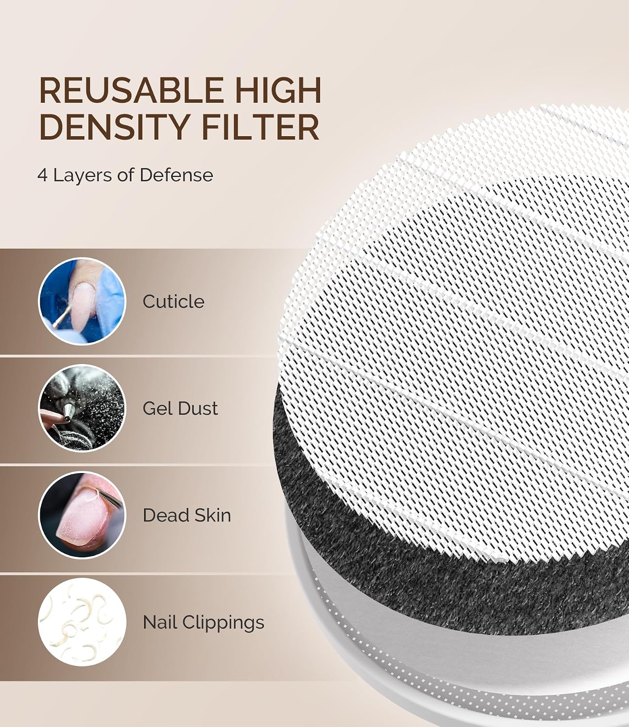 Thumbnail 4 de MelodySusie HPro 3800RPM Compact Nail Dust Collector