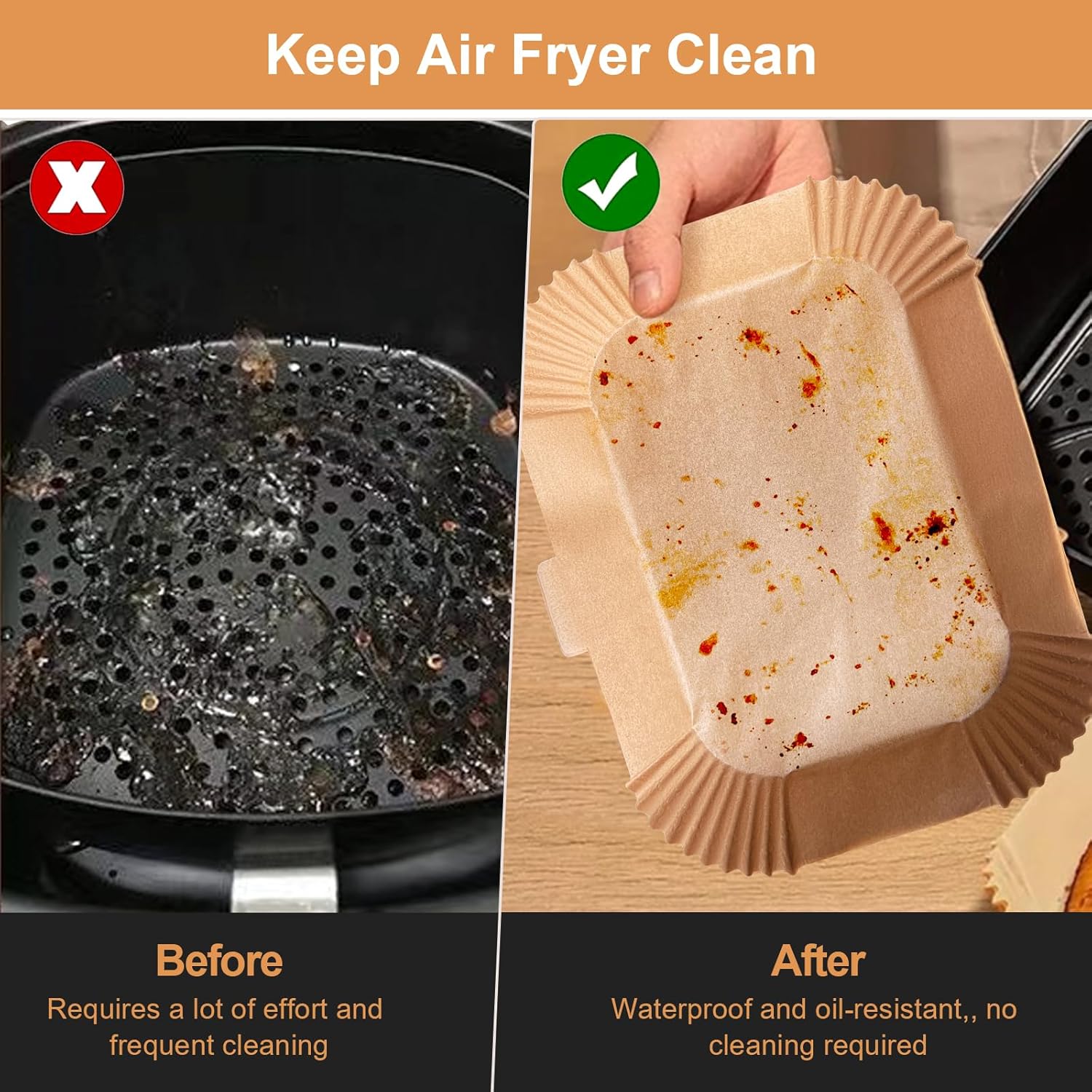 Thumbnail 5 de ENGHEK 160PC Air Fryer Liners for Dual Zone air fryers 🍟