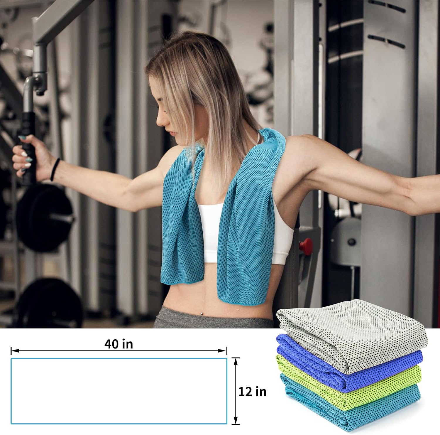 Detalle 2 de YESLIFE Cooling Towels, 40 x 12 Inches