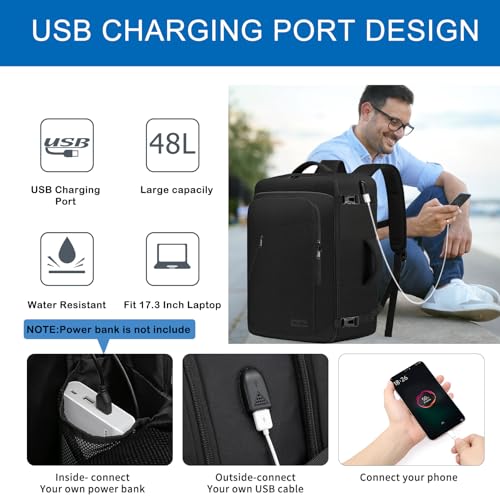 Thumbnail 3 de Mochila de Viaje Cabina 55x35x25 cm WENIG — 48 L con puerto USB, compartimento para portátil y logo compatible con Air Europa
