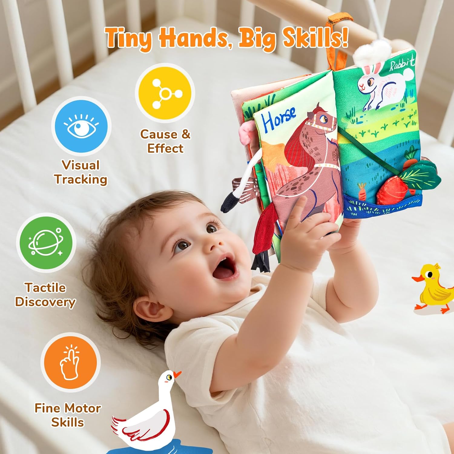 Thumbnail 5 de JoyCat Farm Tails Sensory Book for 0-6 Months