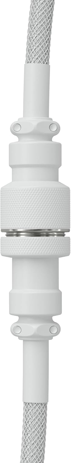Detalle de GLORIOUS Gaming Premium Coiled Keyboard Cable – USB-C auf USB-A (5-poliger Aviator) Ghost White