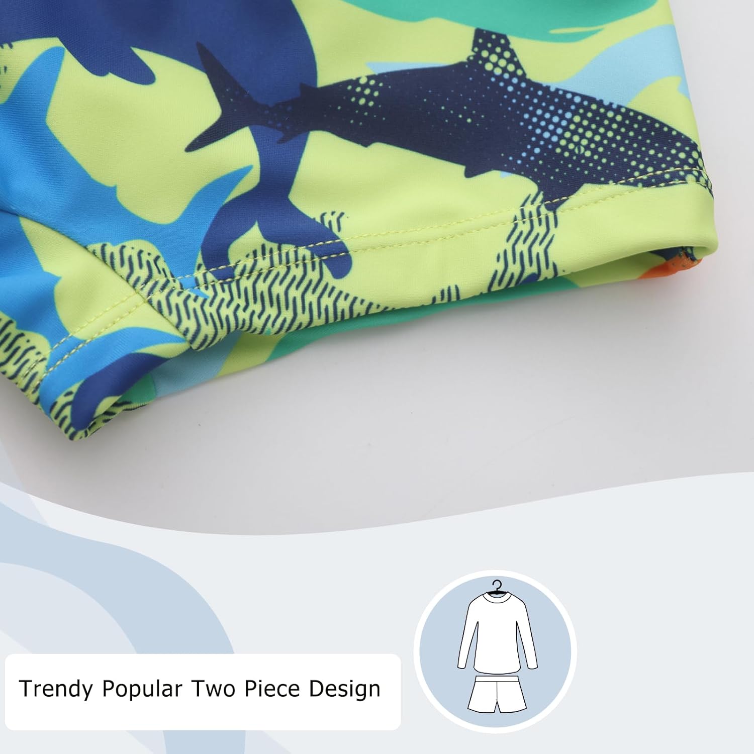 Thumbnail 3 de UV Shirt & Badeshorts Set für Jungen – Zweiteiliges Langarm-Schwimmset mit UPF50+ (62, 110/6 Monate–5 Jahre)