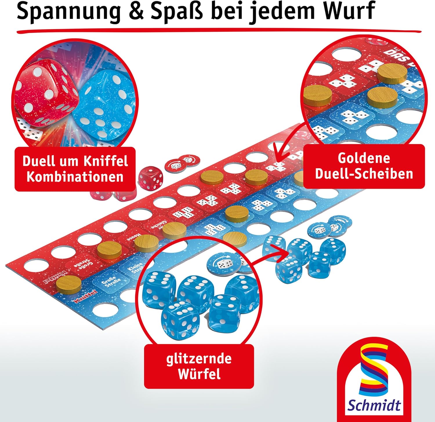 Thumbnail 3 de Schmidt Spiele 49480 Kniffel, Das Duell – Würfelspiel für 2 Personen