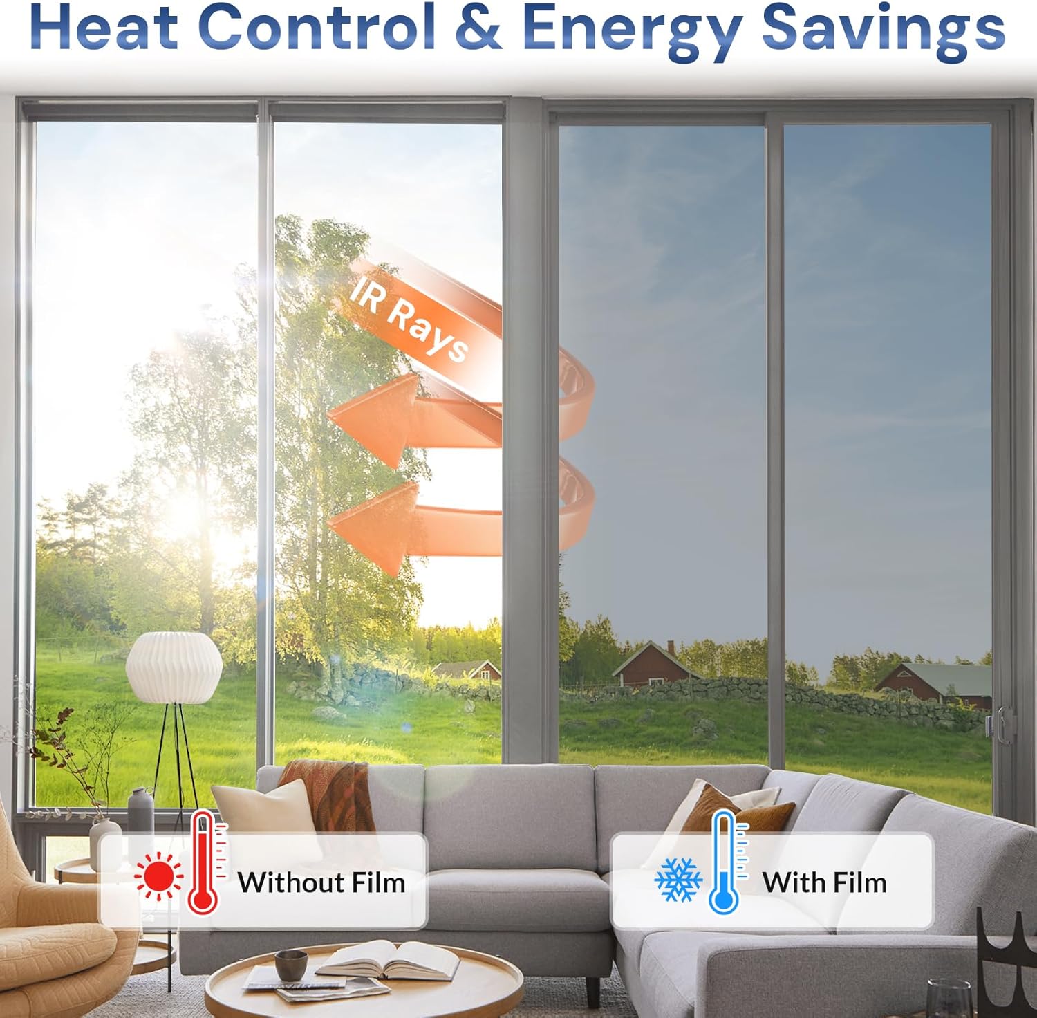 Thumbnail 3 de rabbitgoo Film Anti Regard Fenêtre 75x200cm