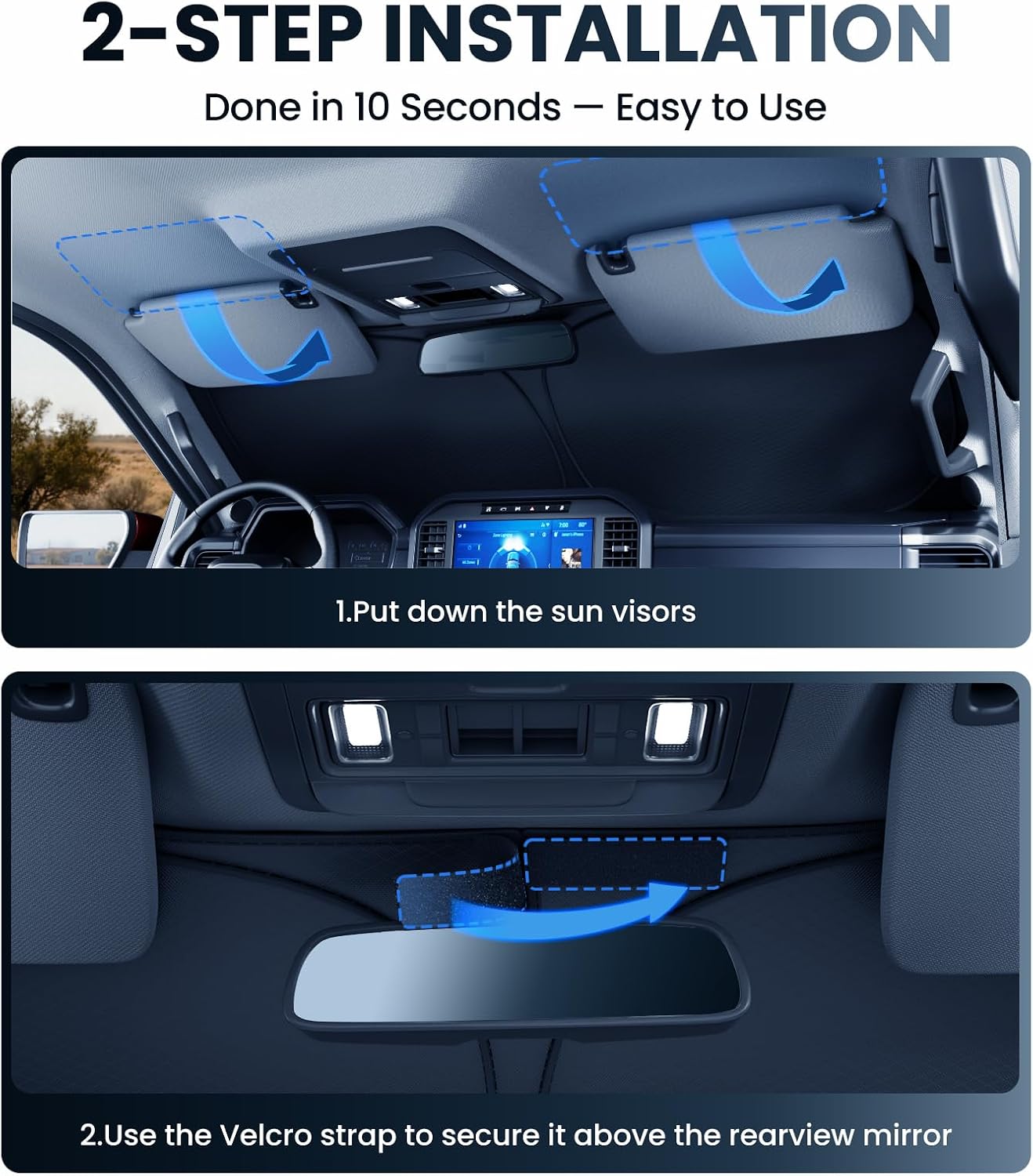 Thumbnail 6 de Zanch Custom Windshield Sun Shade for Subaru Outback (2020-2026) – 1:1 Fit, 7-Layer Heat & UV Block