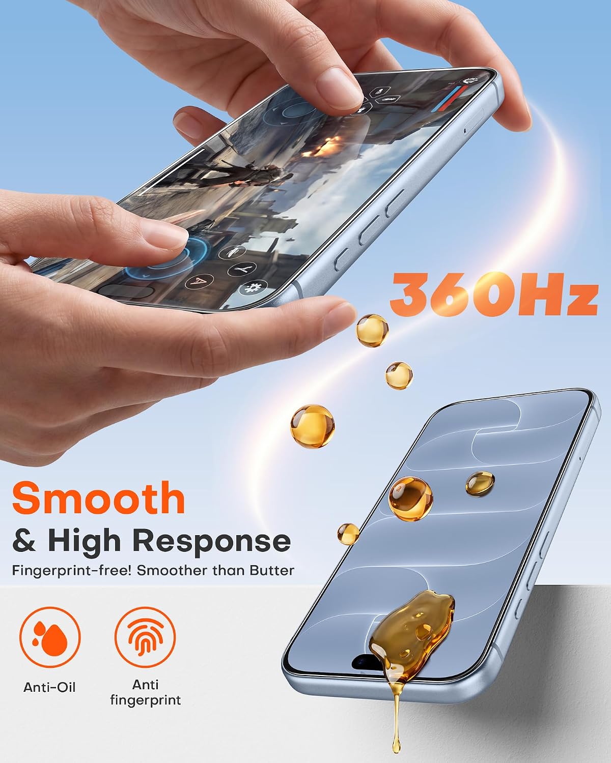 Thumbnail 6 de OMOTON iPhone 18 Pro Privacy Screen Protector, 2-Pack with 28° Filter