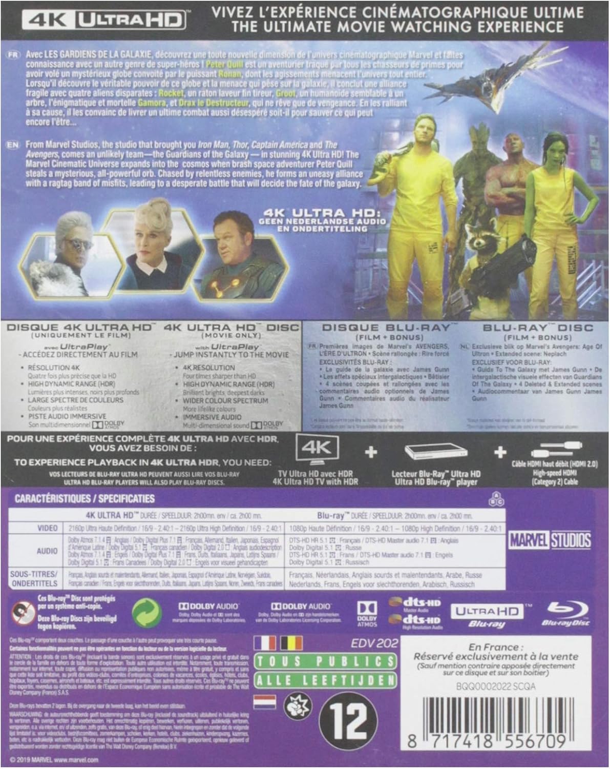 Detalle 2 de Disney Gardiens de la Galaxie UHD 4K + BD