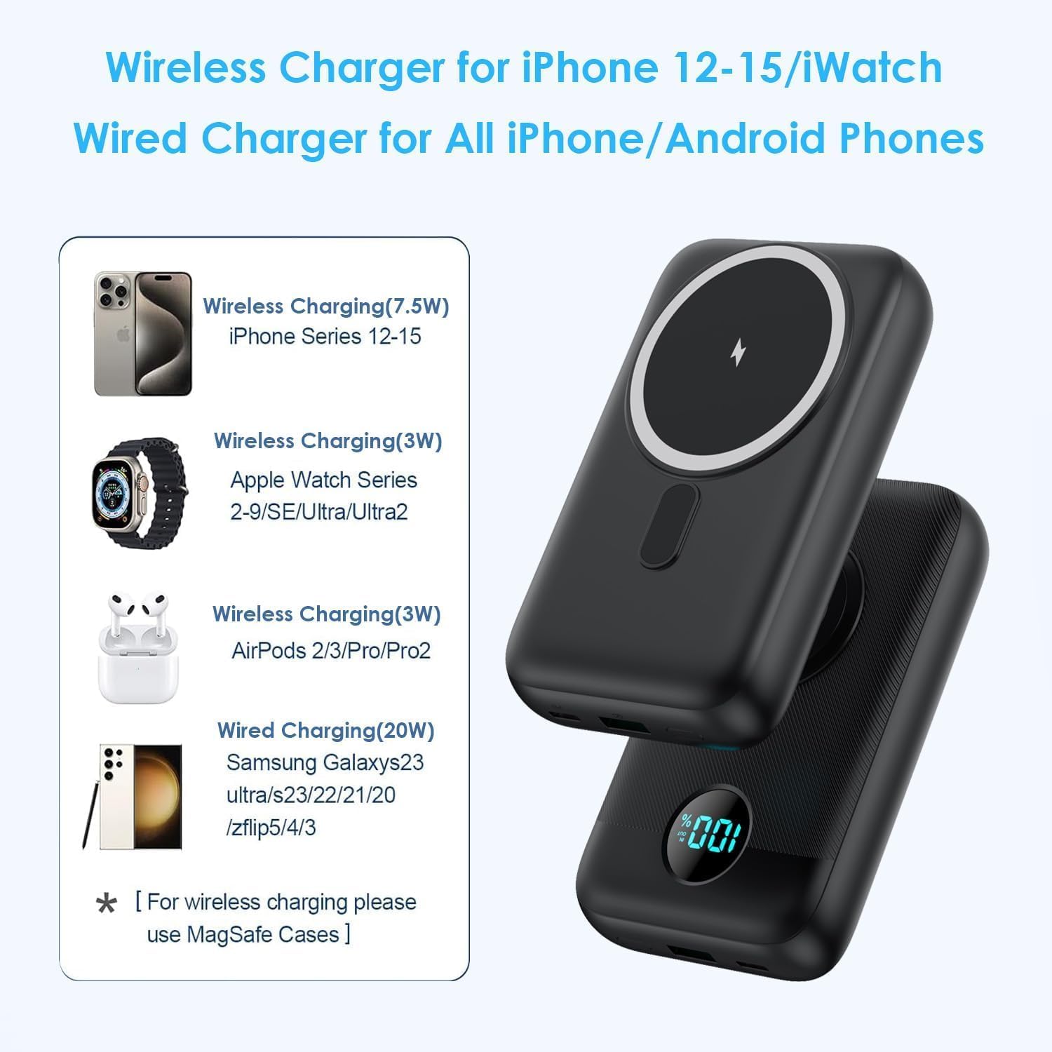 Thumbnail 6 de Magnetic Power Bank 10800mAh 4-in-1 Wireless Portable Charger with iWatch Charger