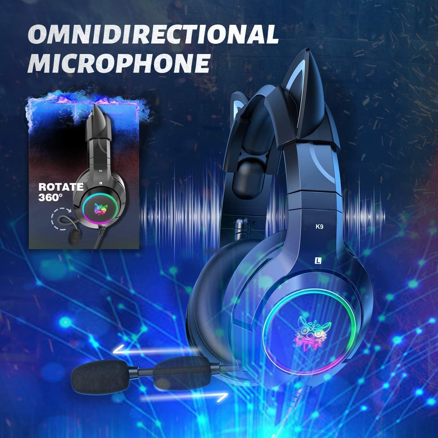 Detalle 2 de PHNIXGAM Gaming Headset 3.5mm with RGB