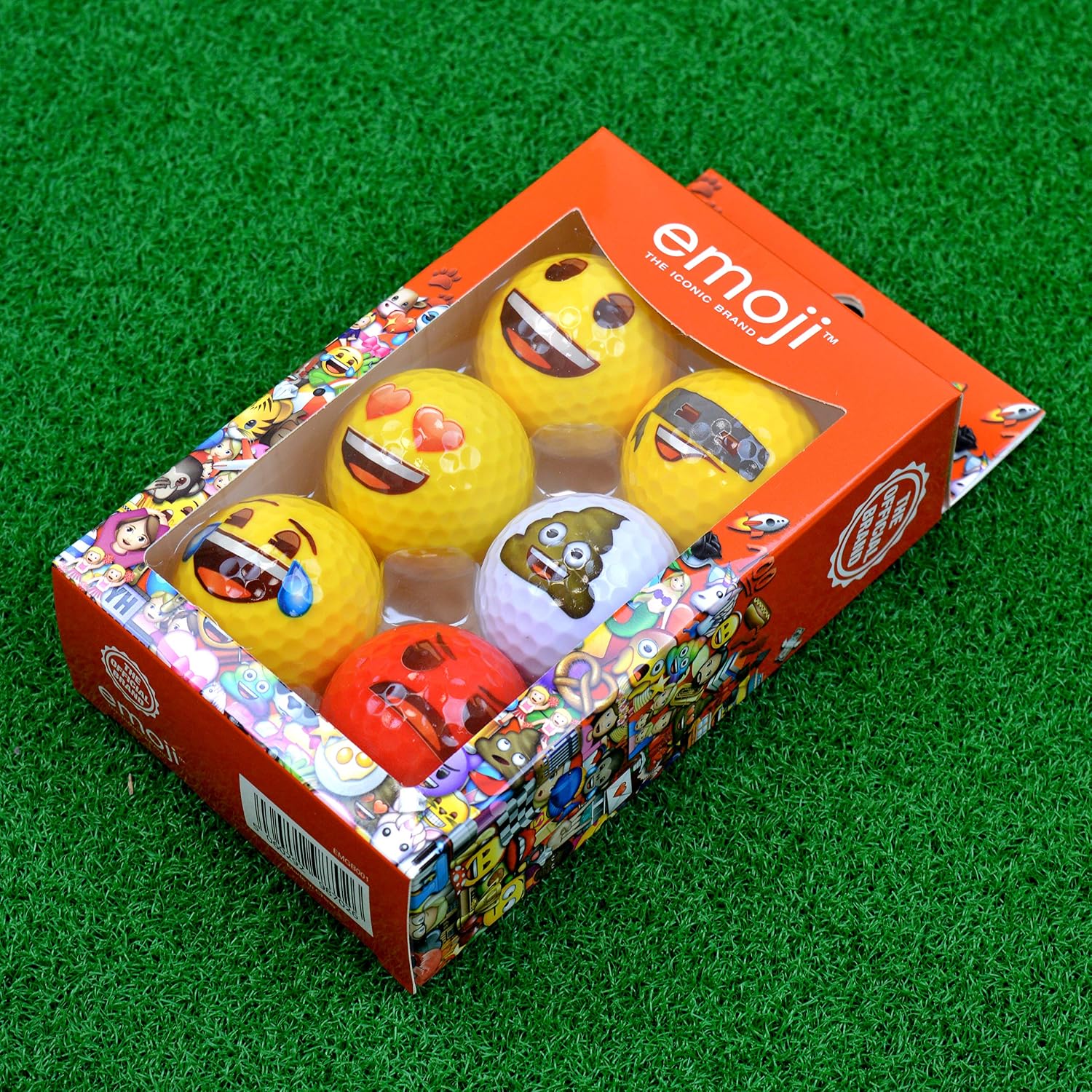 Detalle de emoji Official Novelty Fun Golf Balls 6-pack ⛳