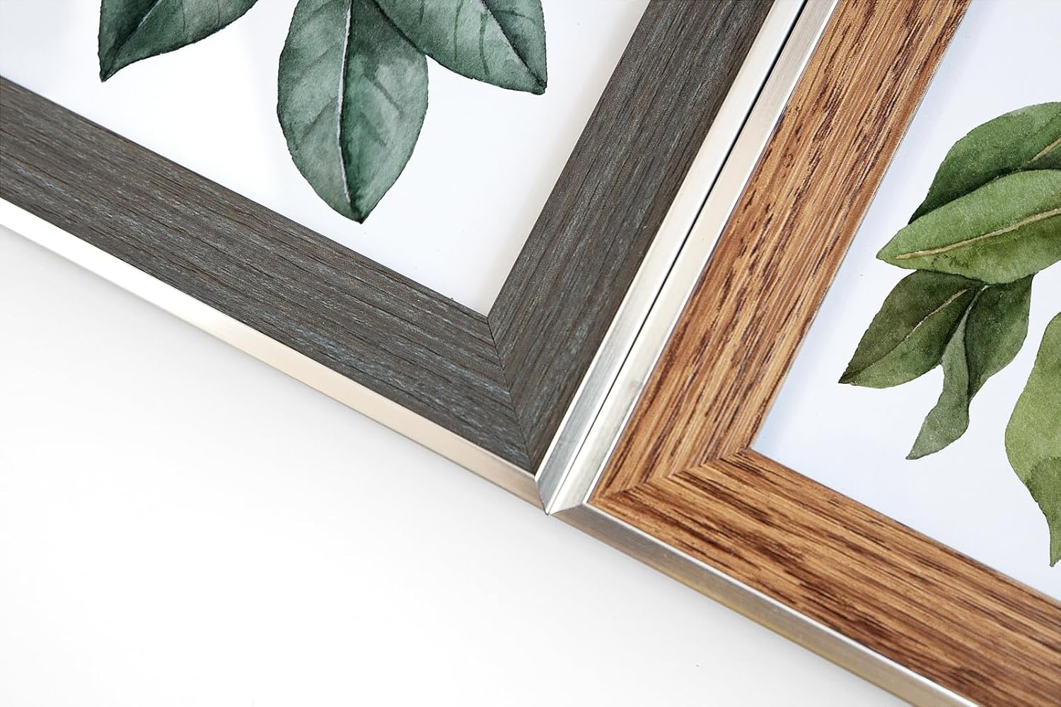 Detalle de walther design Cadre photo design bohème gris 40 x 50 cm bord extérieur argenté EN050D