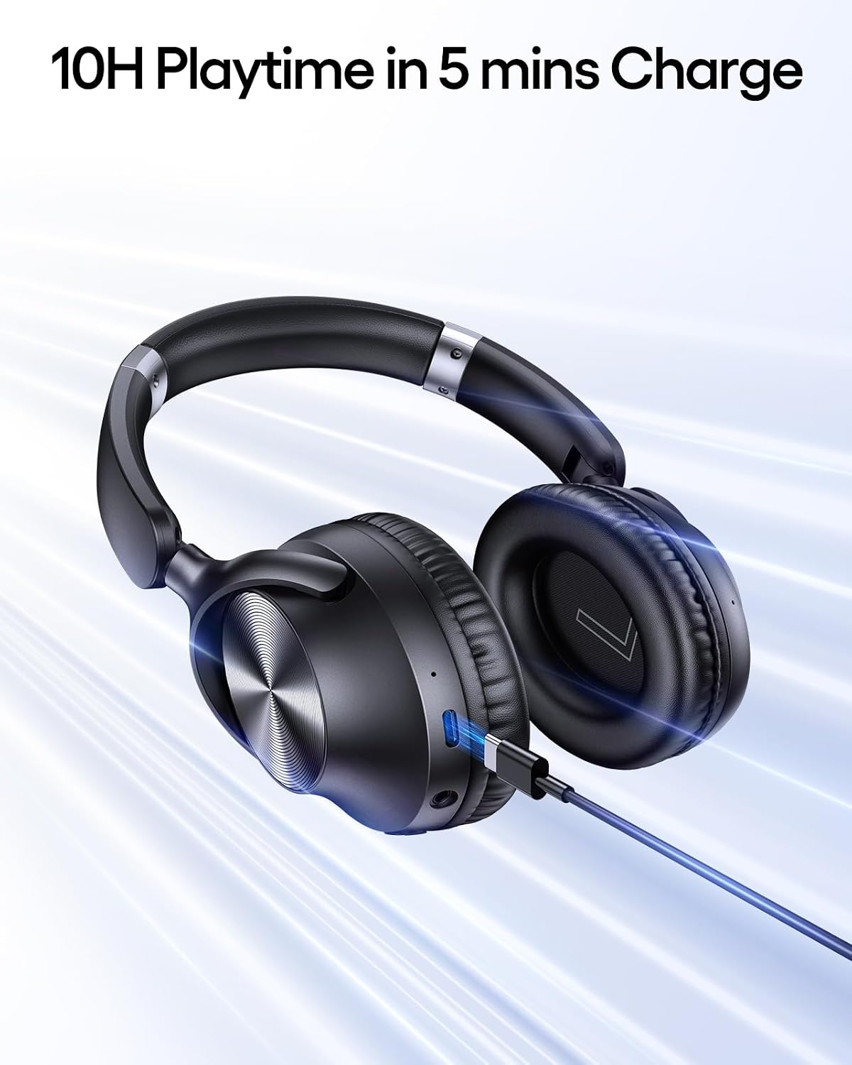 Detalle de TAGRY H08 Hybrid ANC Bluetooth Headphones with 100H Playtime