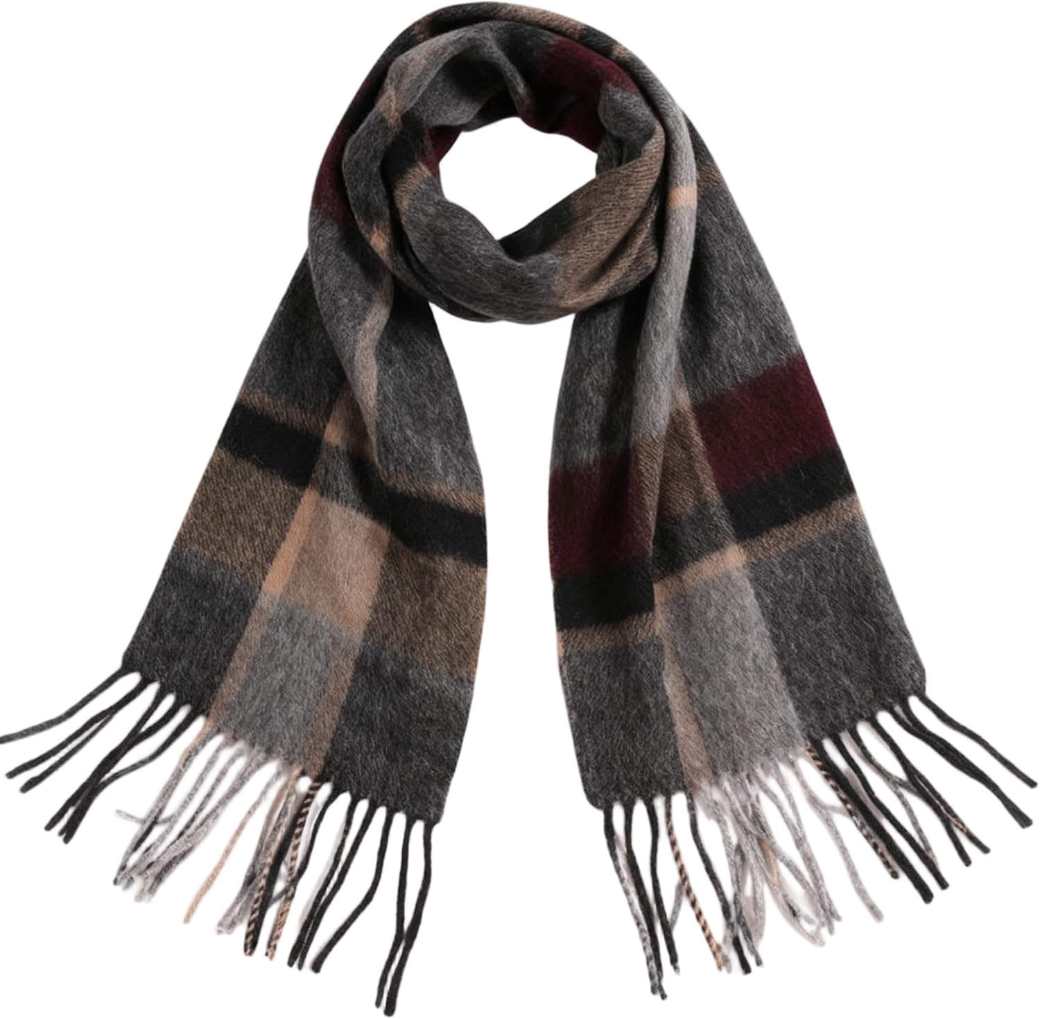 Detalle 2 de SKNSOFT Winter Wool Plaid Scarf 1 pc 🧣