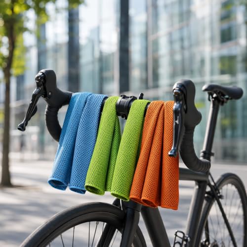 Detalle de WOONEKY Kühlhandtuch 6 Stück – Polyester, schweißabsorbierend, kühlend für Sport