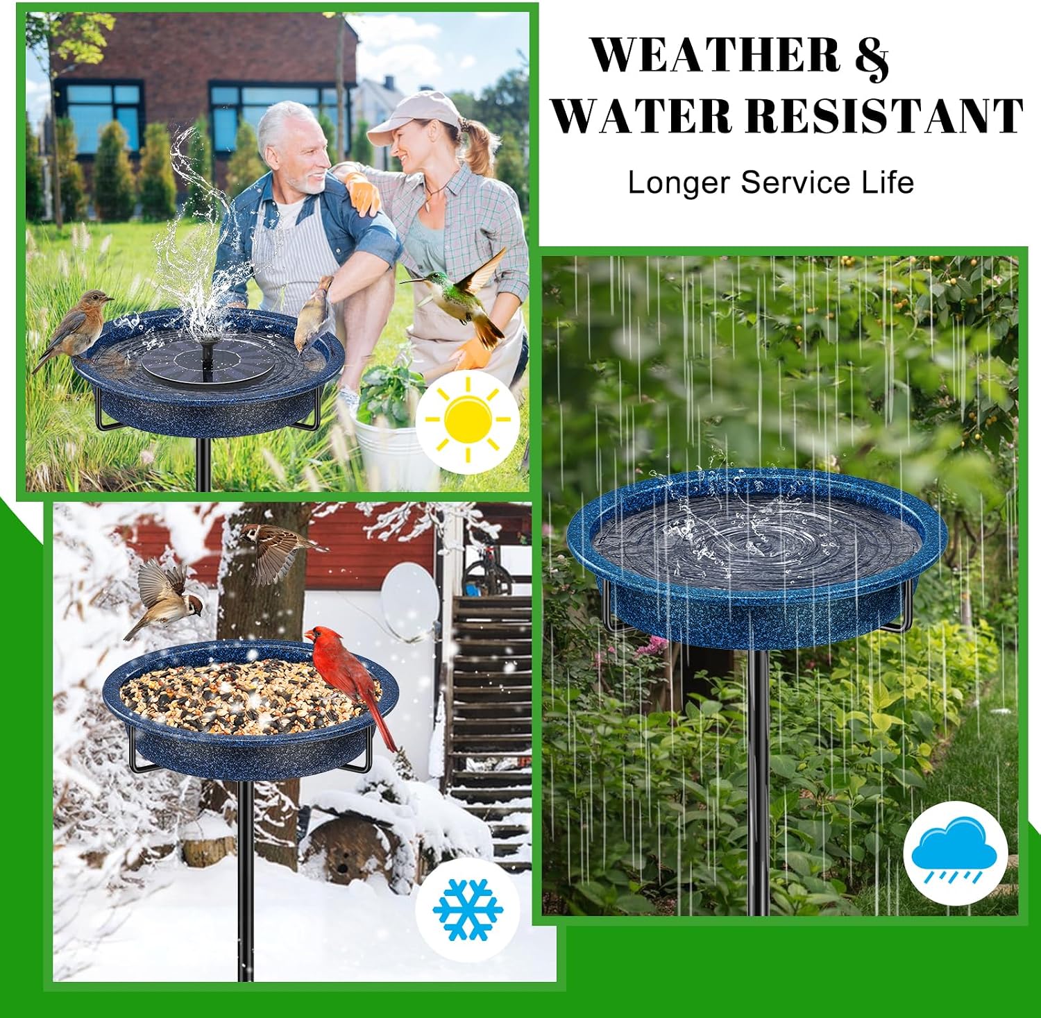 Detalle de YALINKA Bird Bath, 38-Inch