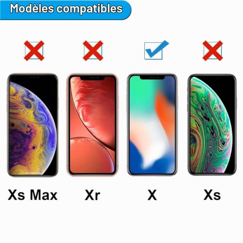 Detalle de ZHUROUPU écouteur de remplacement pour iPhone X 2017 avec câble flexible et joint prédécoupé