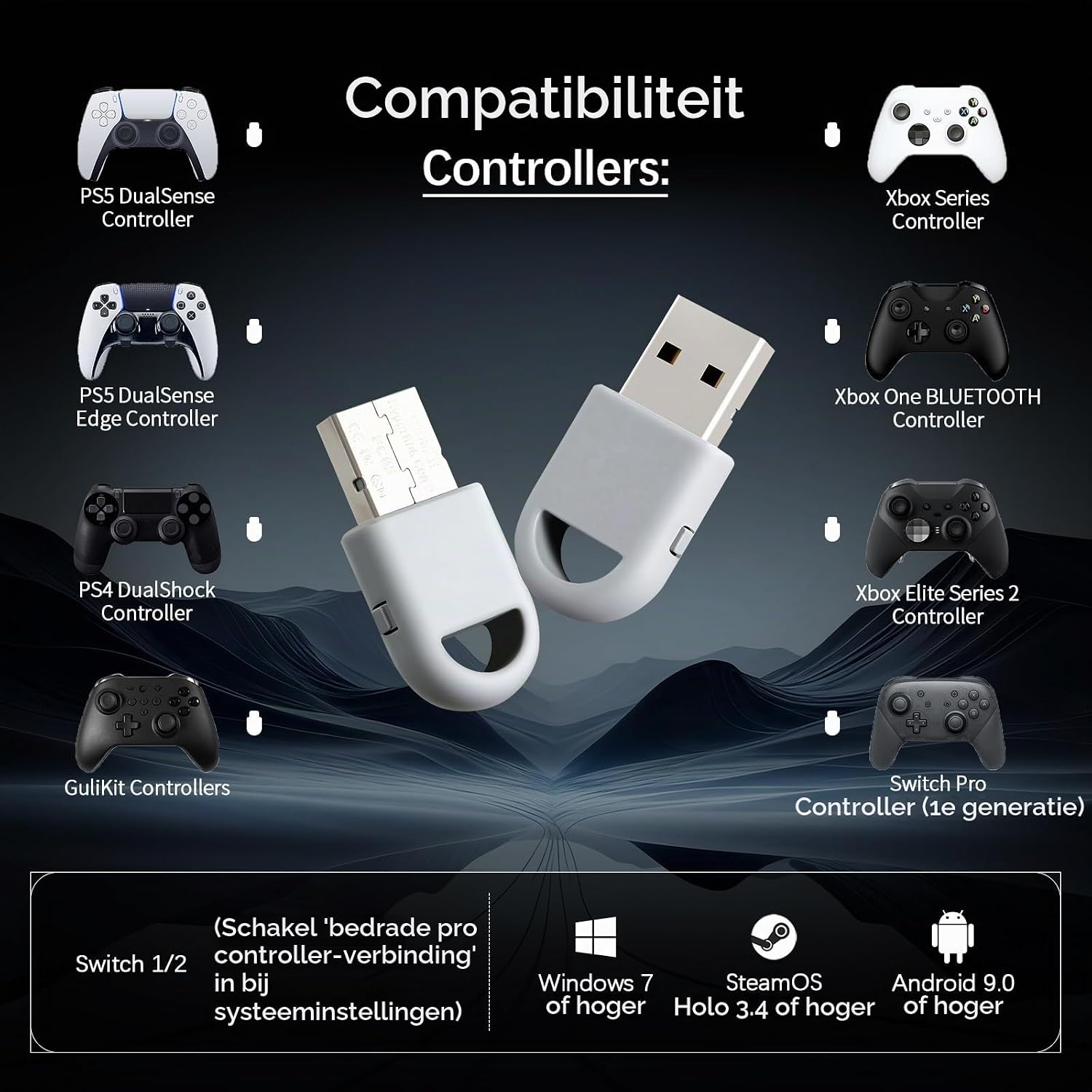 Detalle de AKNES GuliKit Hyperlink 2-adapter voor controllers met lage latentie