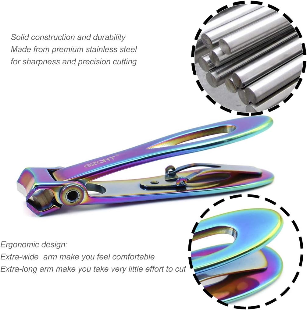 Detalle 2 de SZQHT Ultra Wide Jaw Opening Nail Clippers Set for Thick Nails – 15mm Jaw, Stainless Steel Toenail Nipper