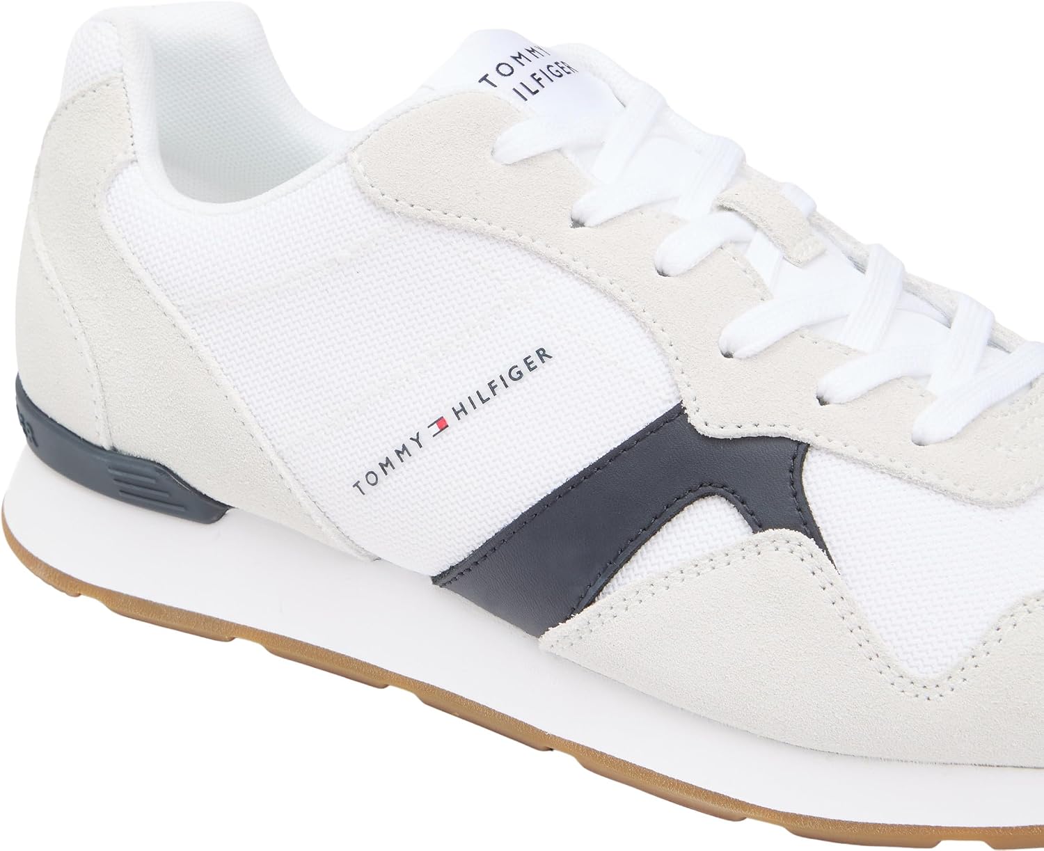 Detalle de Tommy Hilfiger Men’s Runner Icon Mix Low Top Trainers (FM0FM05679)
