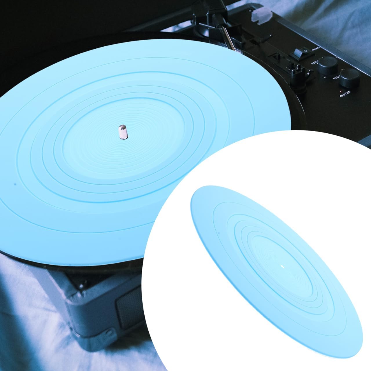 Thumbnail 5 de Supvox Anti-statische Plattentellerauflage aus Silikon (11,61 Zoll) – Schutzmatte für Vinyl-Schallplatten