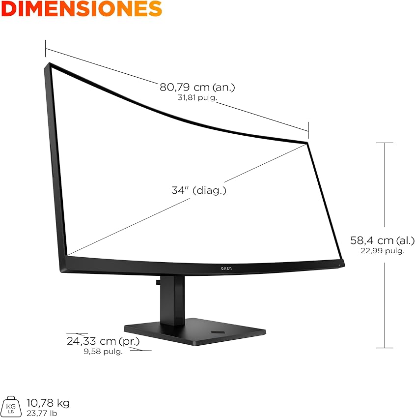 Detalle 2 de HP OMEN 34c G2 Monitor gaming 34" WQHD 180 Hz