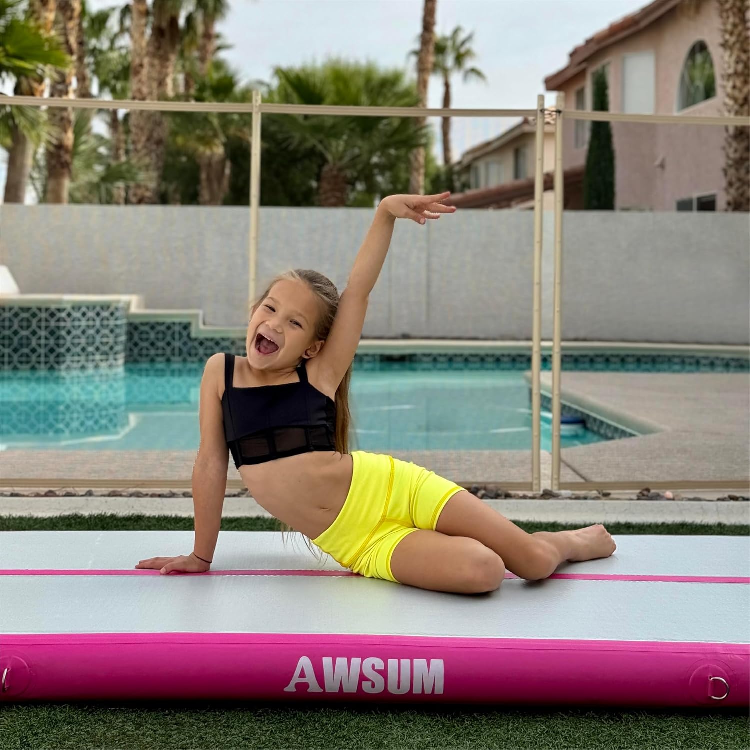 Detalle de AWSUM Inflatable Gymnastics Mat, 1000D PVC
