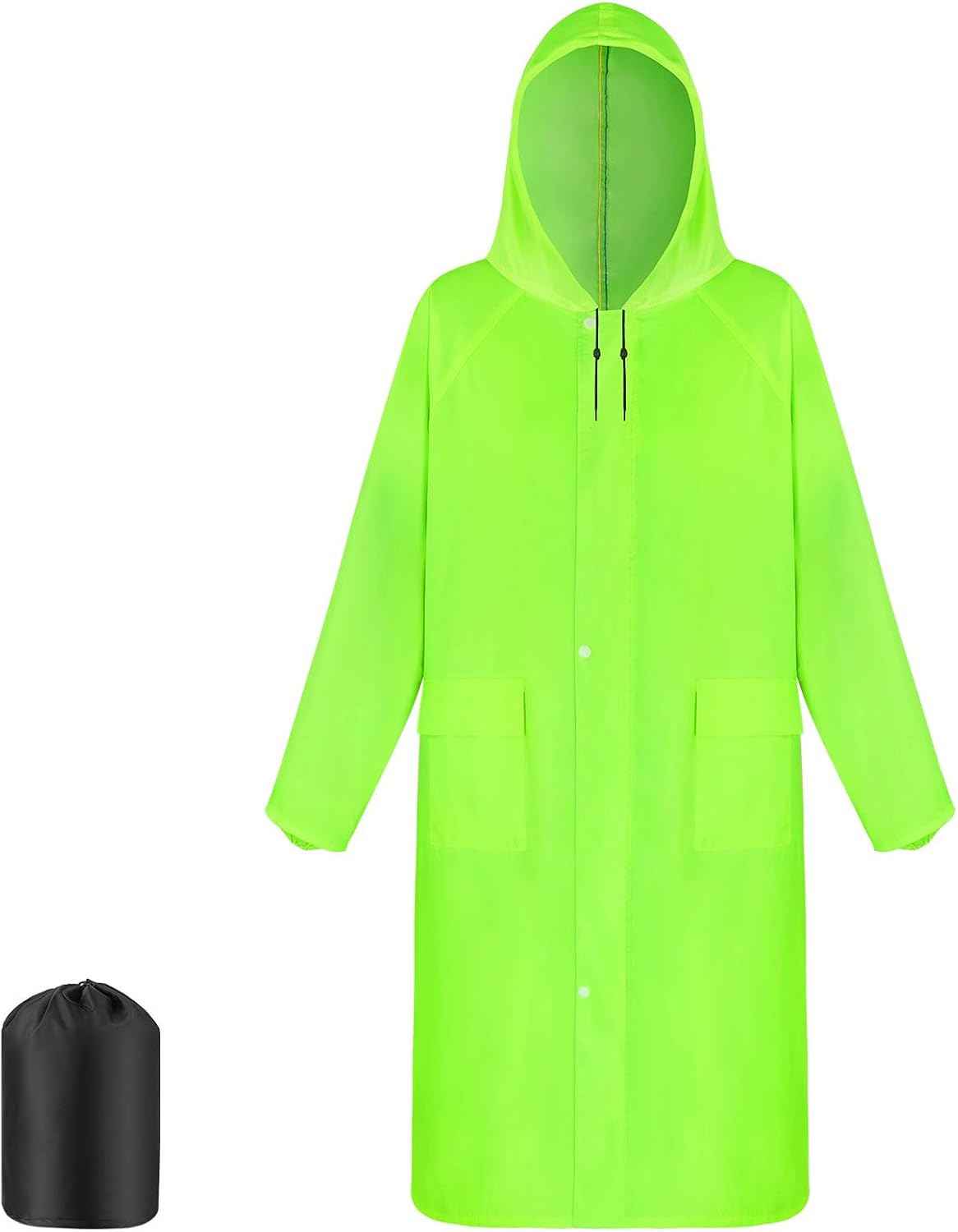 Detalle de BSBUY 5484445 waterdichte regenponcho met capuchon en reflecterende strepen