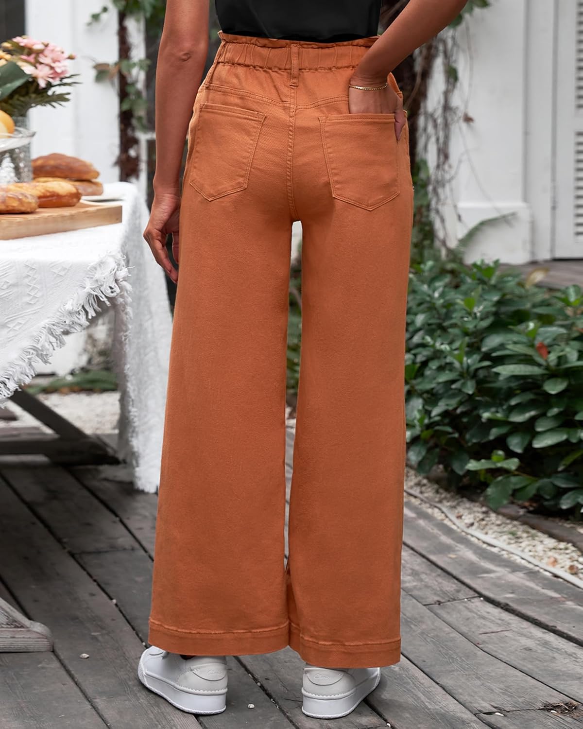 Thumbnail 1 de GRAPENT Wide Leg Jeans for Women (Stretch High-Waisted Elastic Waist Bell Bottom)