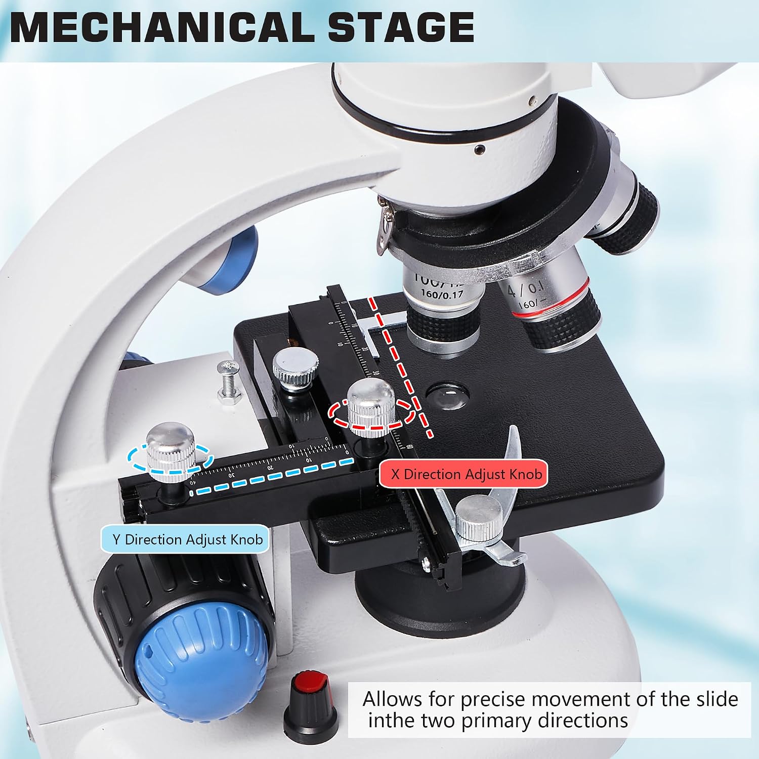 Detalle 2 de Trinocular Microscope 200X–5000X for Lab Teaching