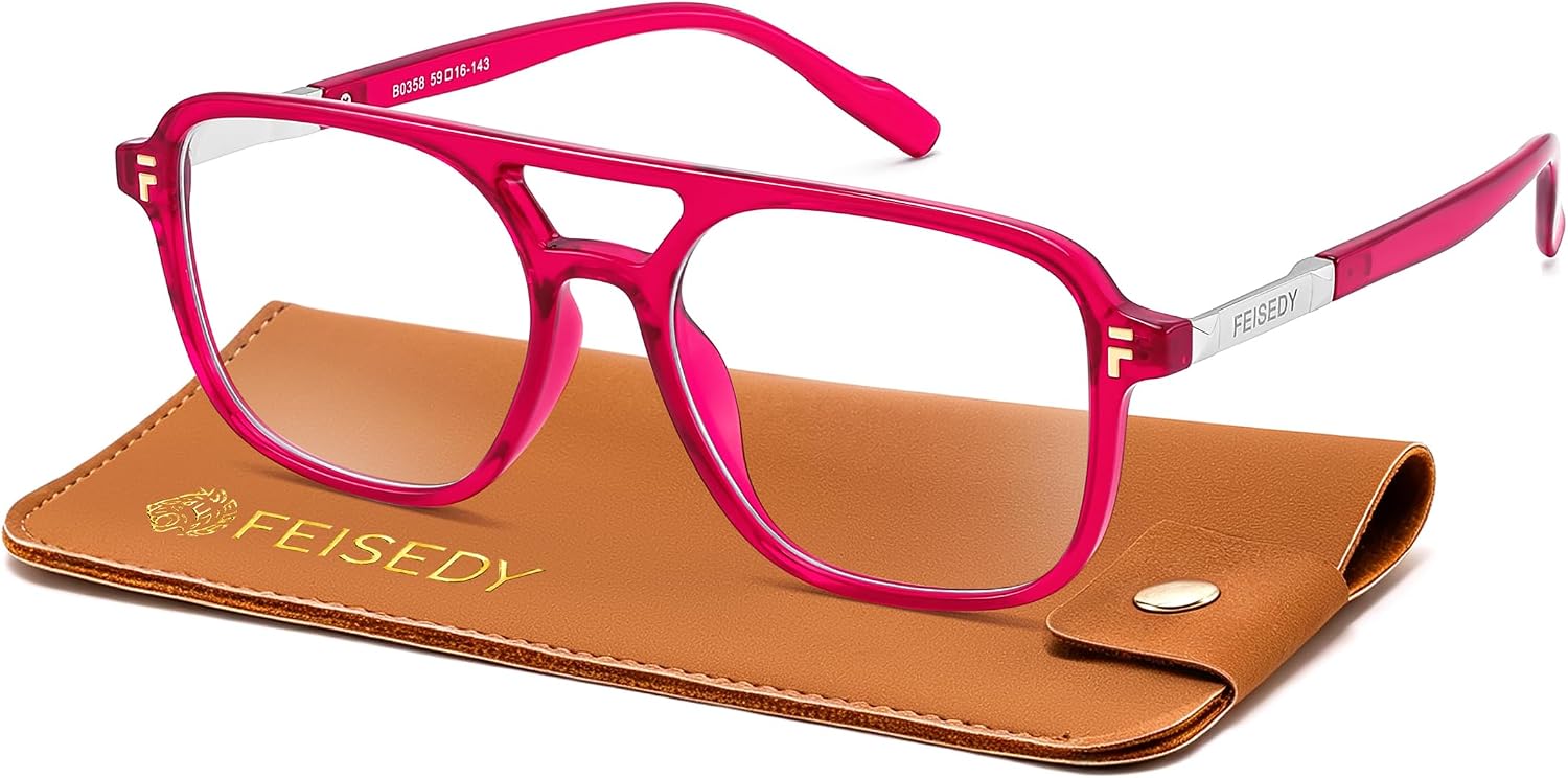 Detalle de FEISEDY Aviator Blue Light Glasses B0358