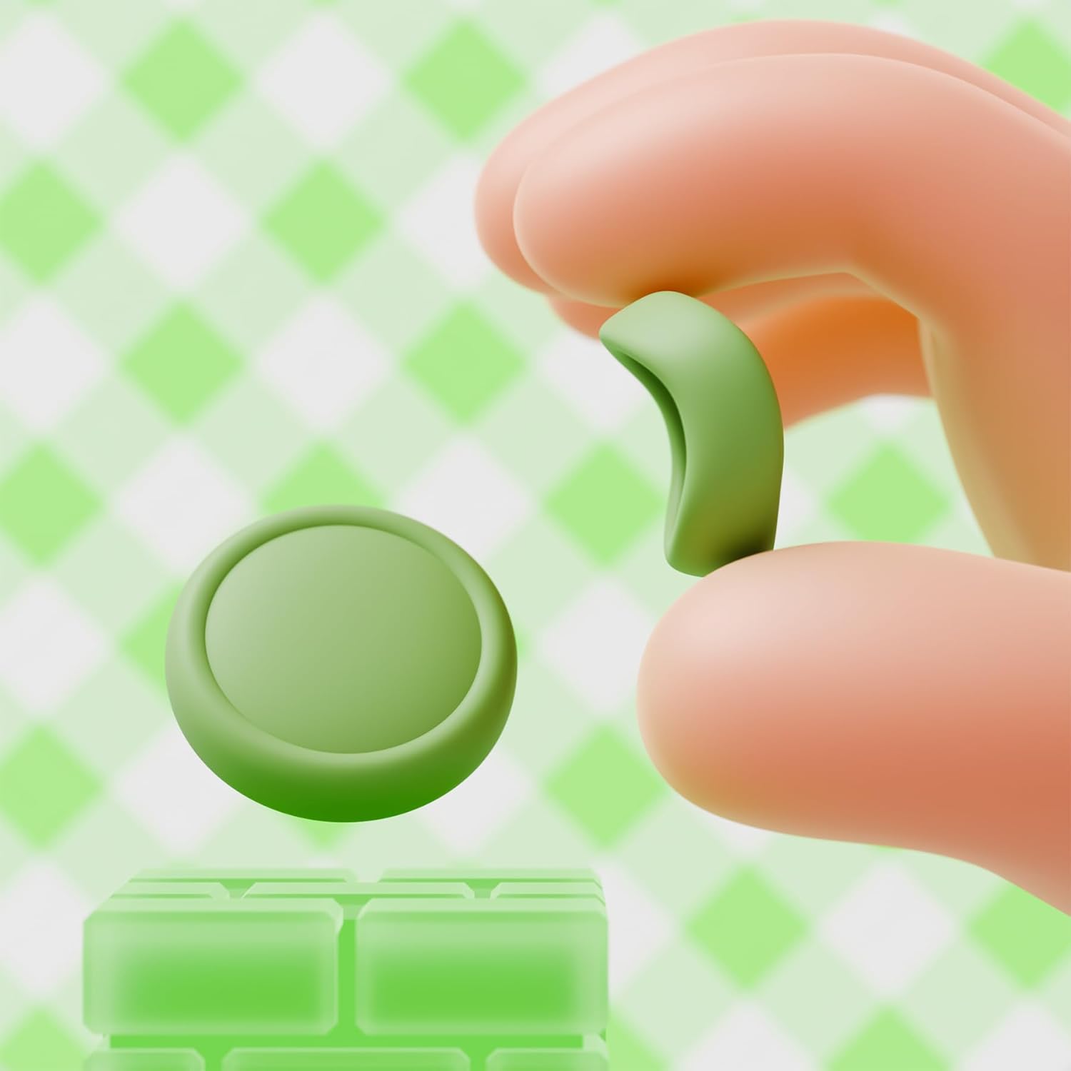 Thumbnail 6 de PlayVital Silicone Button Covers and Thumb Grip Set for Nintendo Switch 2 (Matcha Green)