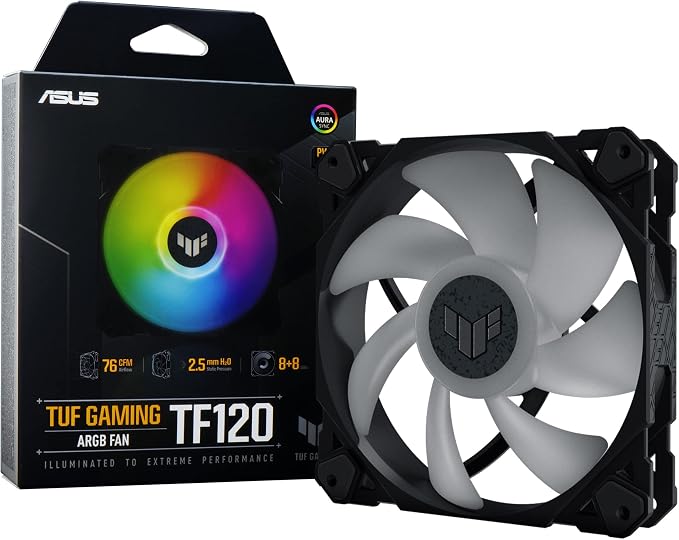 Detalle de Asus TUF Gaming TF120 Ventilador 120mm ARGB 🌀