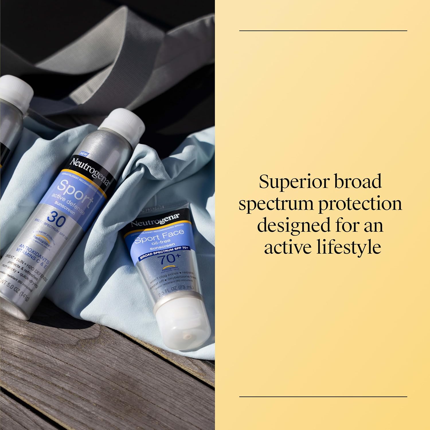 Detalle 2 de Neutrogena Sport Face Sunscreen SPF 70+ — Oil-Free, Sweat & Water-Resistant for Face