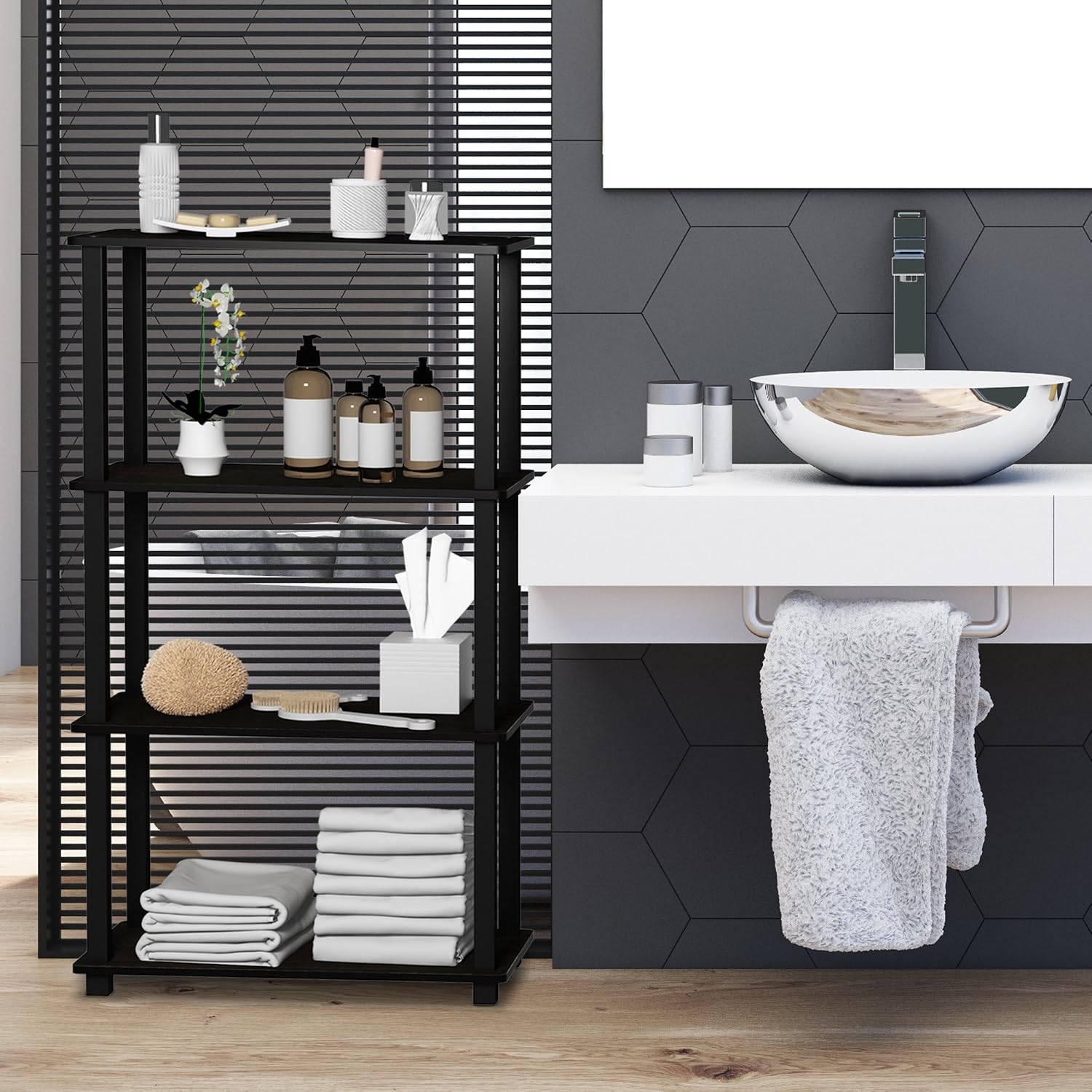 Thumbnail 1 de Furinno Turn-N-Tube 4-Tier Shelf