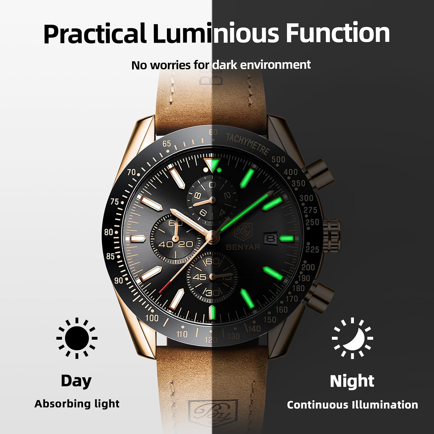 Thumbnail 6 de Benyar Orologio Cronografo Uomo 45 mm
