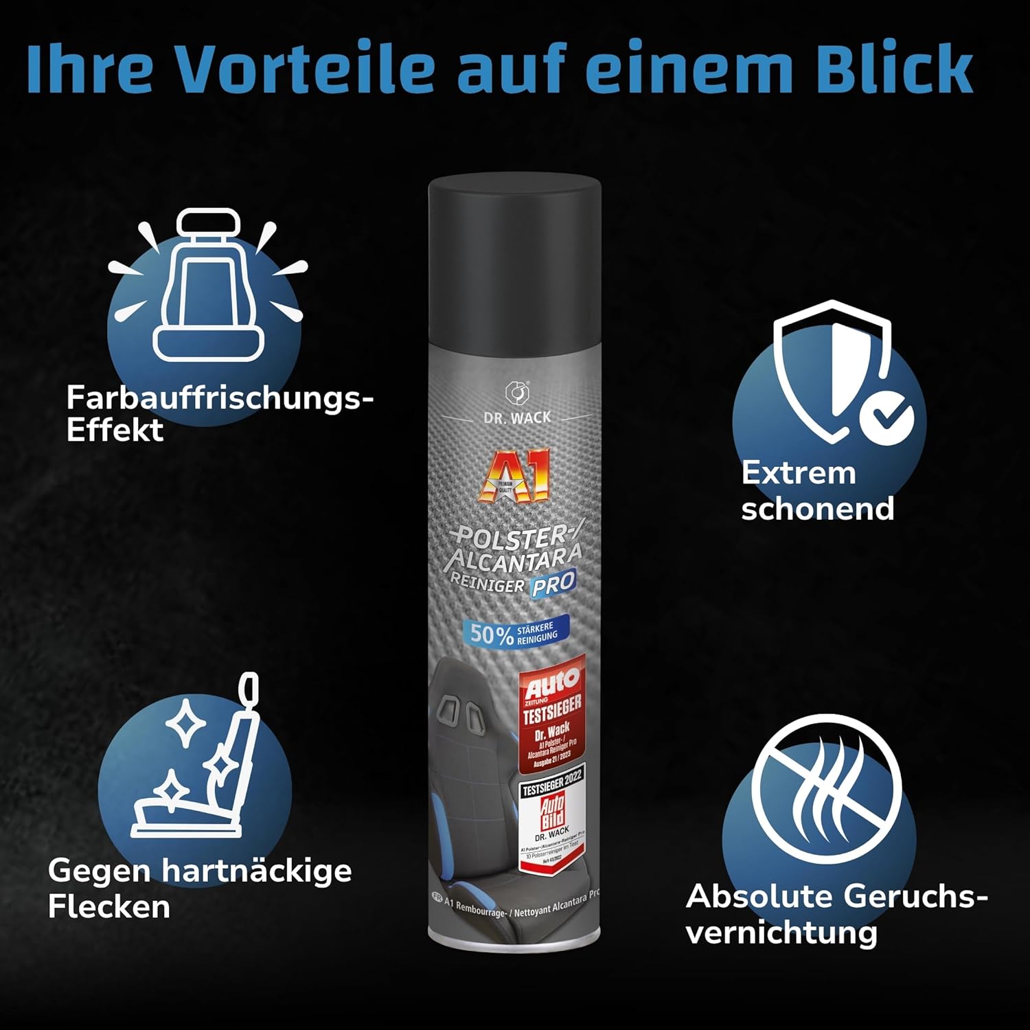 Thumbnail 4 de DR. WACK A1 Polster-/Alcantara Reiniger Pro – 400 ml