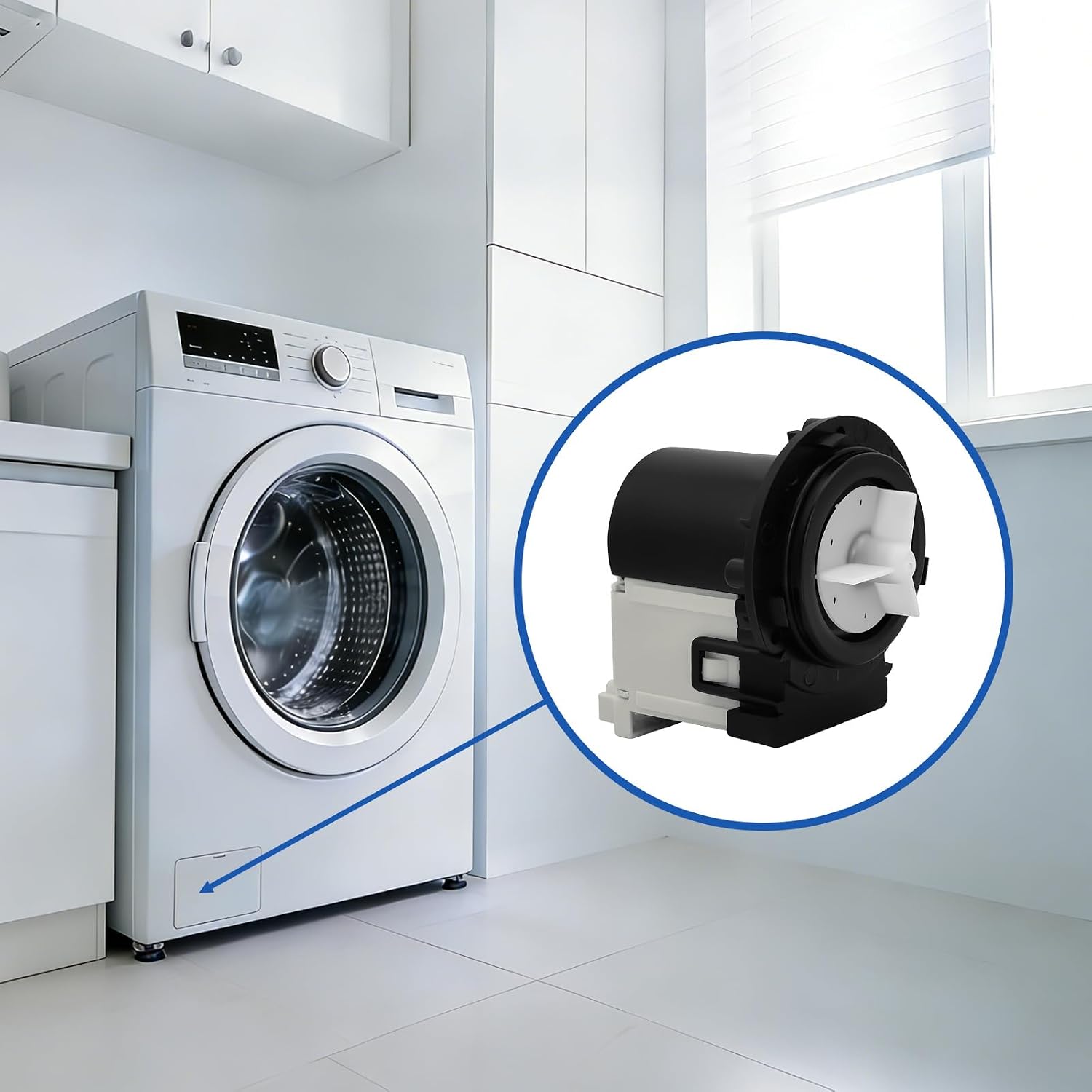 Detalle de PRFCTTY 4681EA2001T Washer Drain Pump for LG & Kenmore, 45 L/min