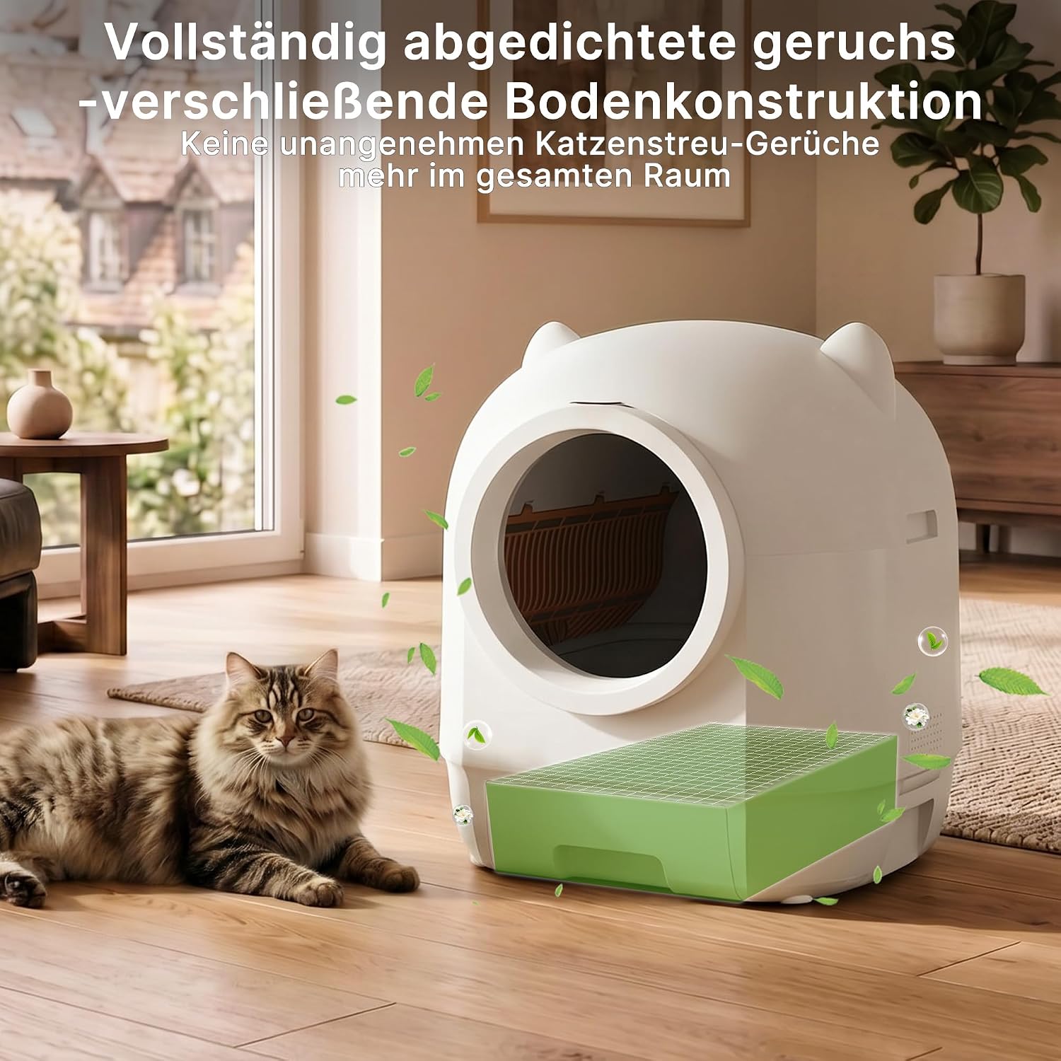 Detalle 2 de JUMMICO Elektrisches, selbstreinigendes Katzenklo XXL mit 90L Fassungsvermögen