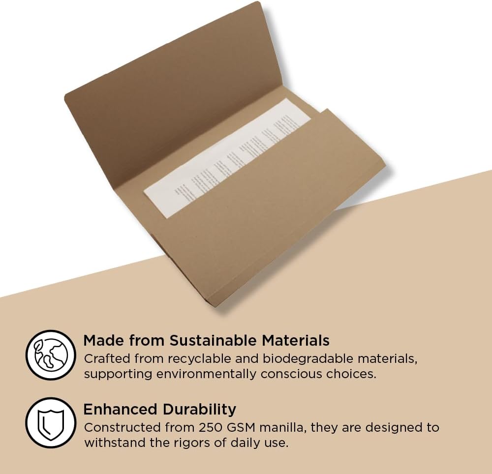 Thumbnail 2 de Exacompta Guildhall Document Wallets 285gsm Foolscap Buff – Pack of 50