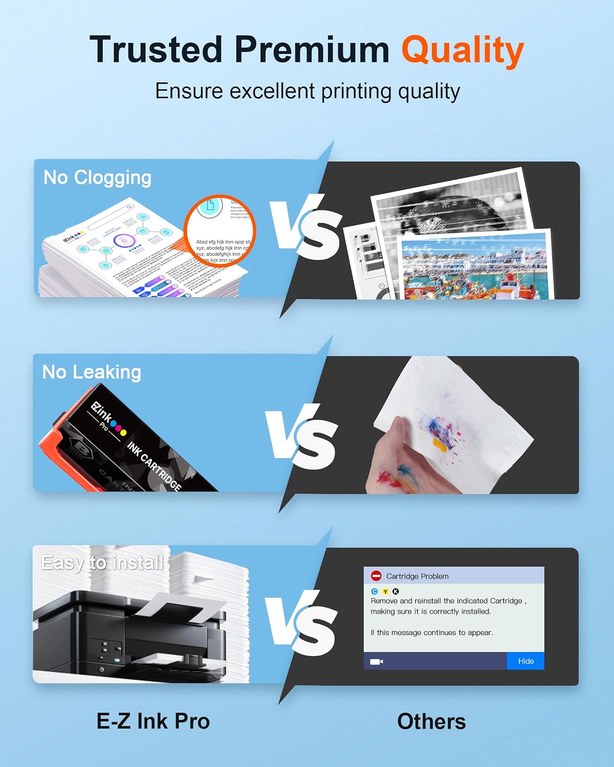 Detalle 2 de E-Z Ink Pro 410XL Remanufactured Ink Cartridges, 5-Pack for Epson XP