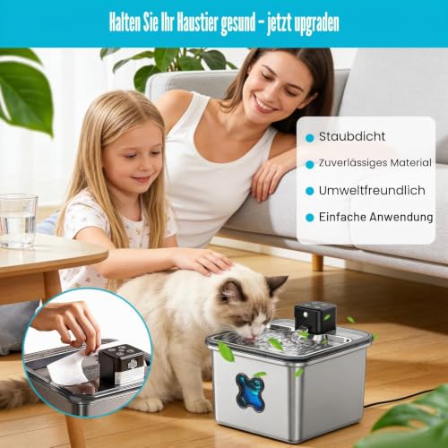 Thumbnail 6 de Katzenbrunnen Filter 10 Stück kompatibel mit FEELNEEDY FN-W17 – Komplett-Set mit Aktivkohlefilter und 10 Schwämmen