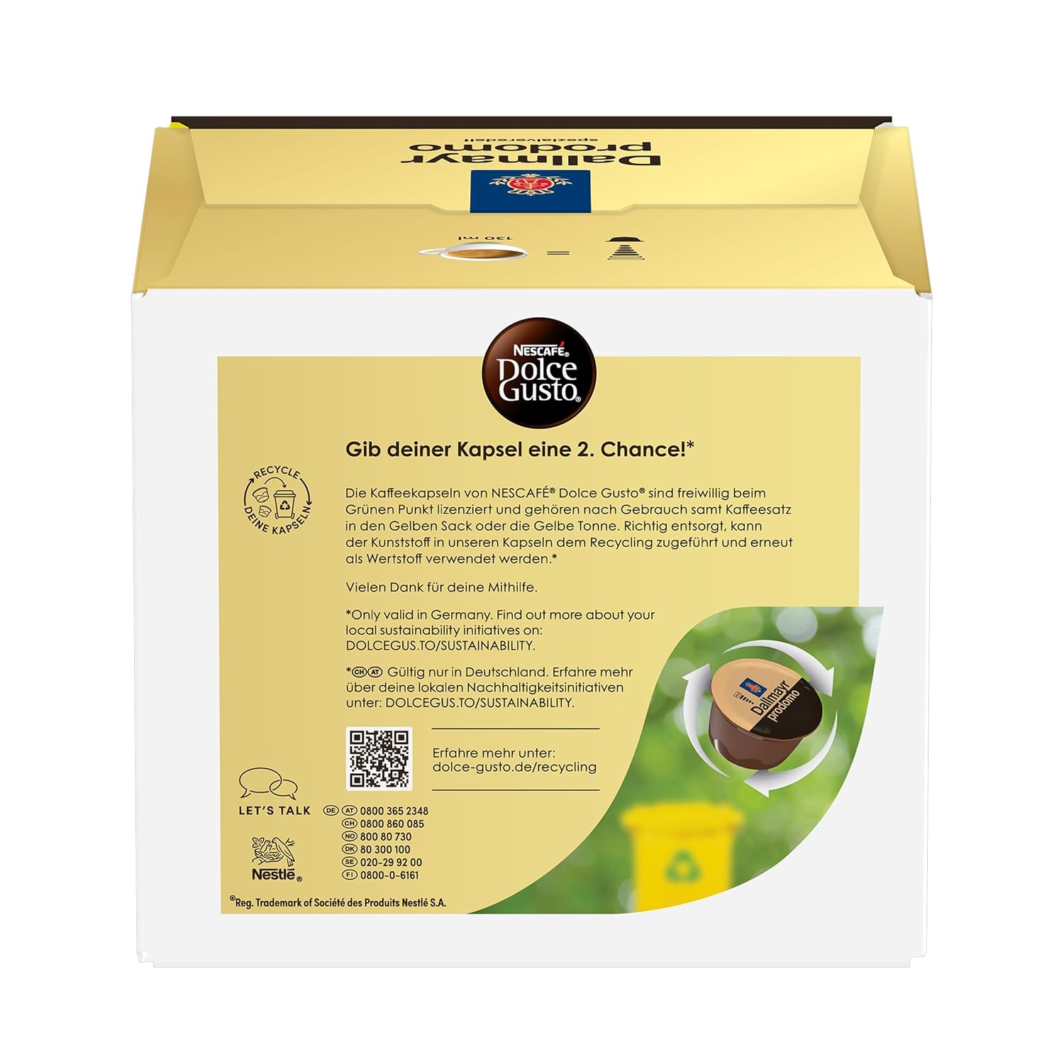 Detalle 2 de NESCAFÉ Dolce Gusto Dallmayr prodomo – 3er Vorratspack (3 x 30 Kapseln)