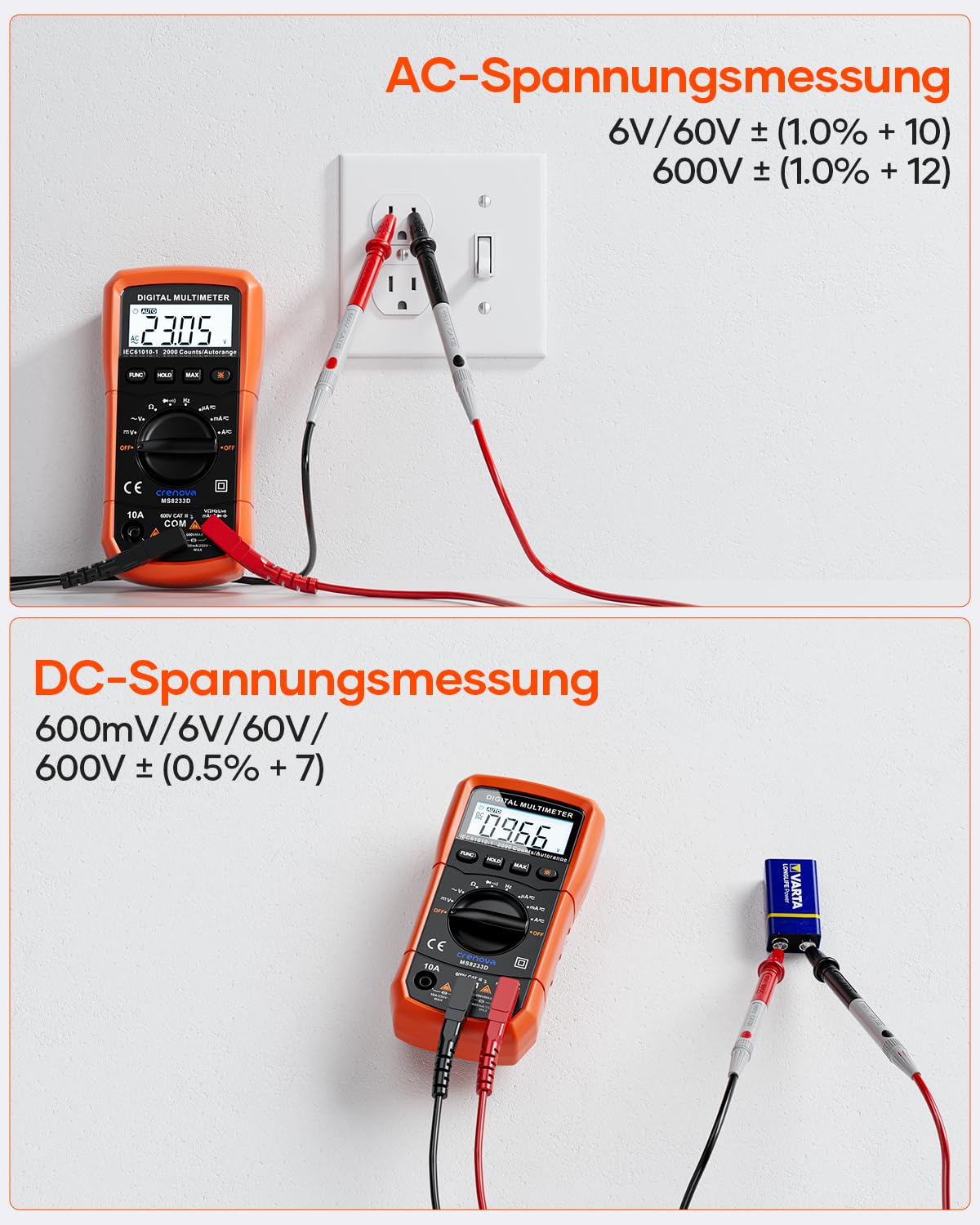 Thumbnail 4 de Crenova MS8233D Multimeter 6000 Counts
